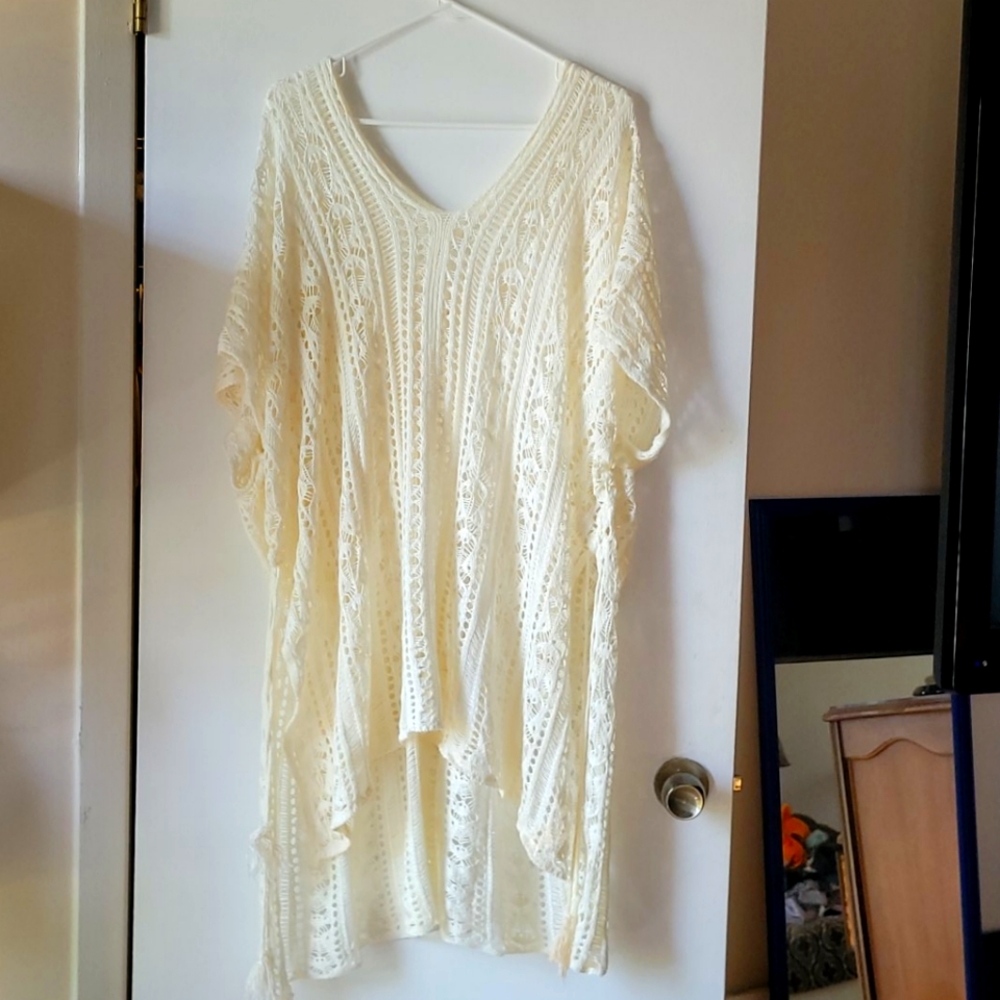 One Size Swim Cover Up, off white